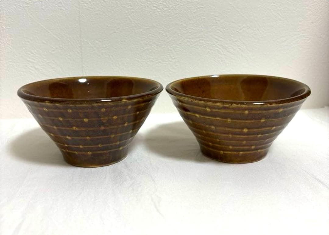 新品　沖縄　やちむん　クバ笠　マカイ　4寸 2点セット