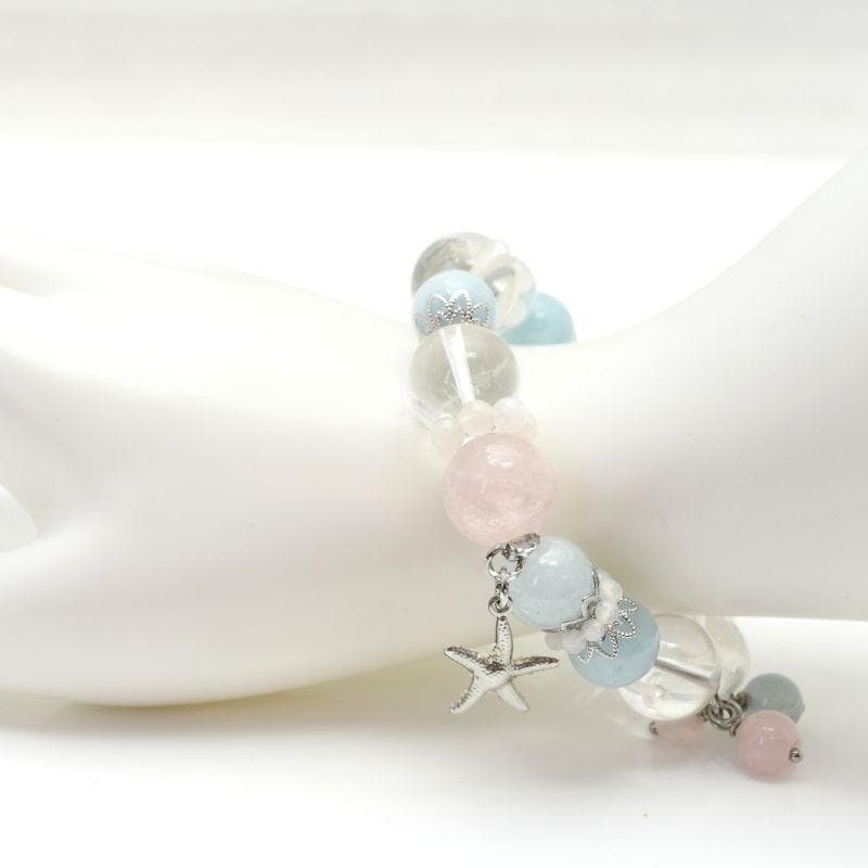 アクアマリン ローズクォーツ 水晶 ムーンストーン ブルートパーズ 【M_09】