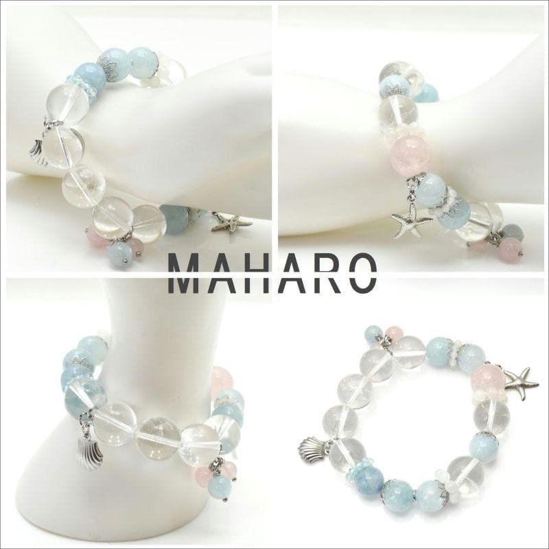 アクアマリン ローズクォーツ 水晶 ムーンストーン ブルートパーズ 【M_09】