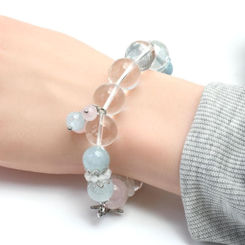 アクアマリン ローズクォーツ 水晶 ムーンストーン ブルートパーズ 【M_09】