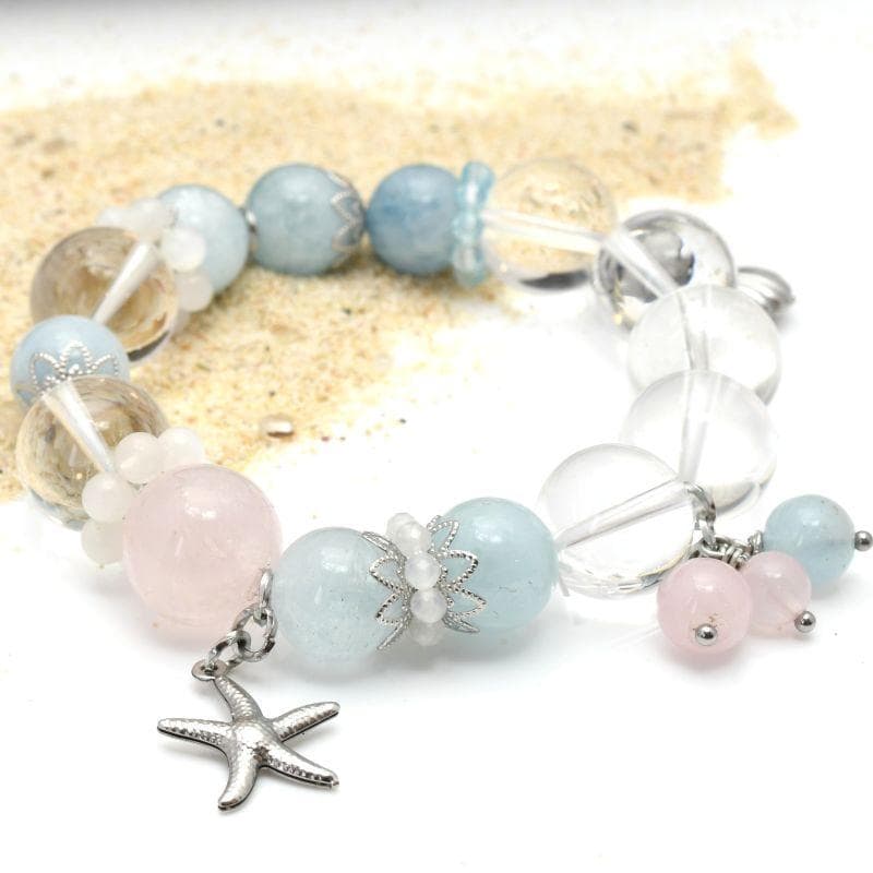 アクアマリン ローズクォーツ 水晶 ムーンストーン ブルートパーズ 【M_09】