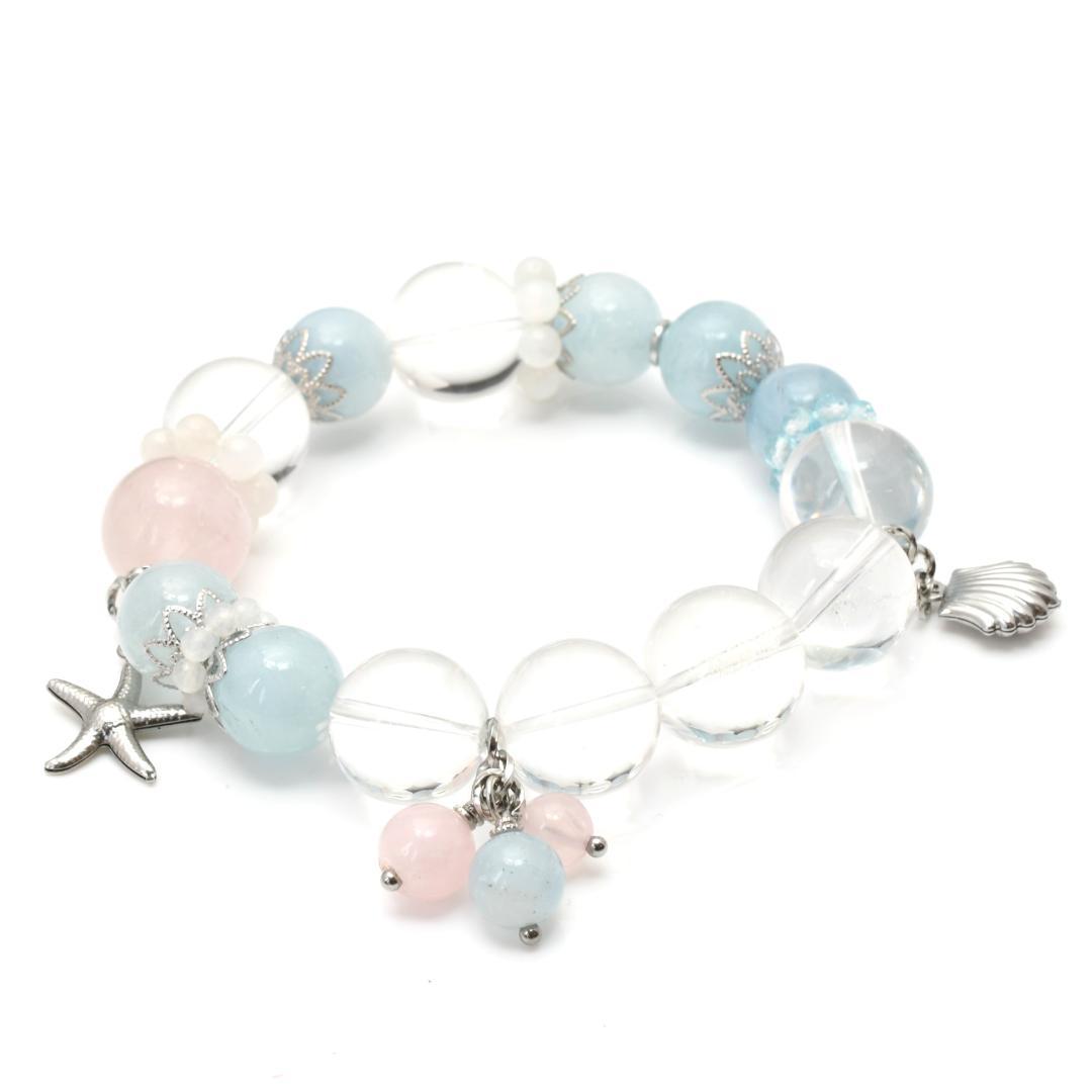 アクアマリン ローズクォーツ 水晶 ムーンストーン ブルートパーズ 【M_09】