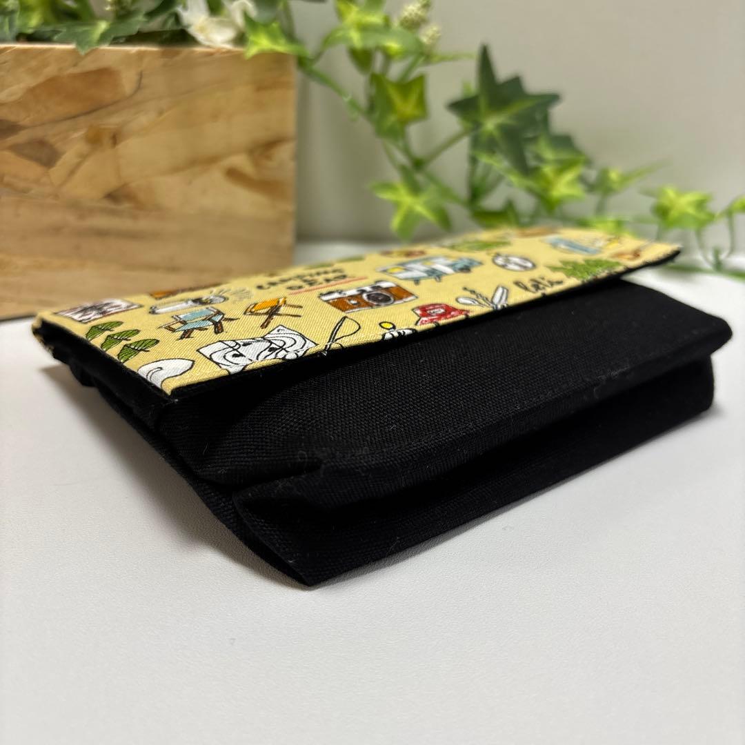 ハンドメイド移動ポケット(マチあり)☆女の子★男の子　キャンプ(ベージュ)