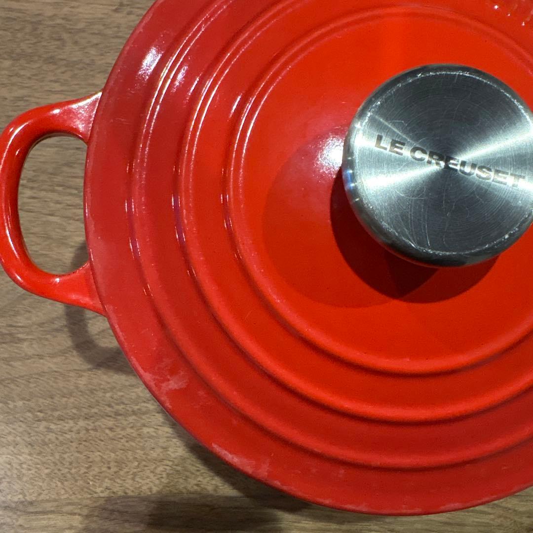 LE CREUSET 両手鍋 18cm チェリーレッド　ココット