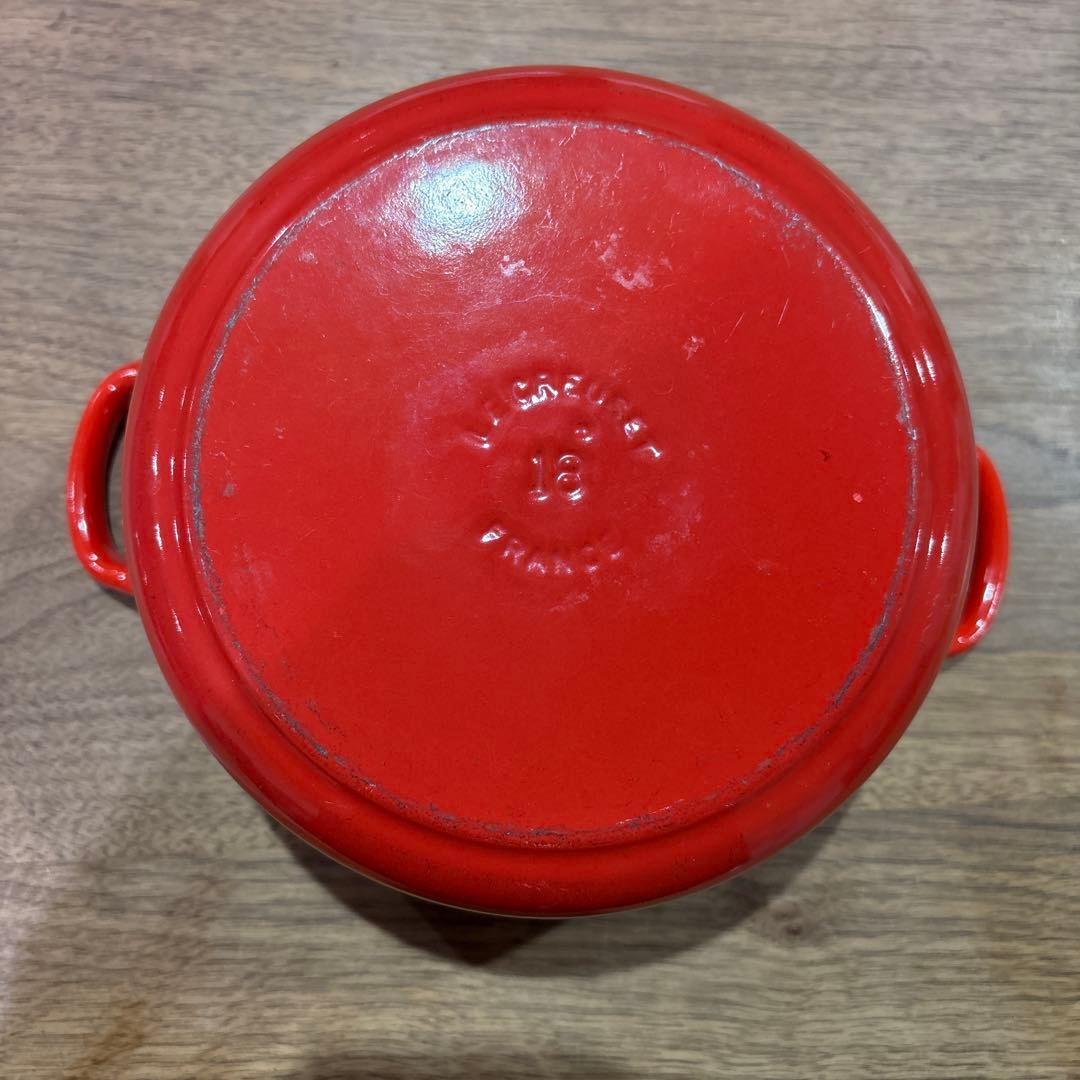 LE CREUSET 両手鍋 18cm チェリーレッド　ココット