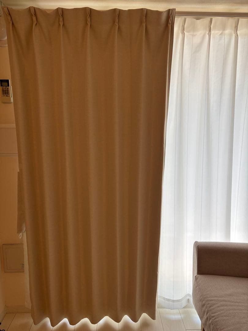 ニトリ ドレープカーテン 遮熱・防炎・遮光1級 100×190 ２セット