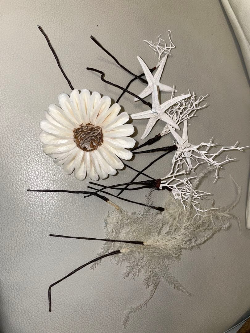 【ブートニア＋ベッドパーツ付き】ソラフラワー ブライダルブーケ ドライフラワー