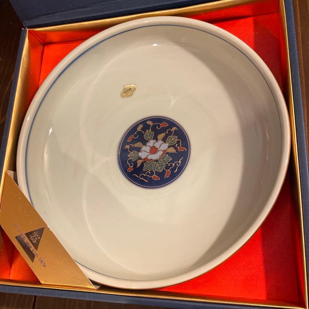 有田焼　古伊万里竜田川　8号　盛鉢　未使用　箱付き