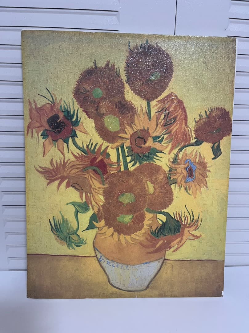 フィンセント・ファン・ゴッホ　絵画　ひまわり　良質キャンバス豪華　金箔額縁付き