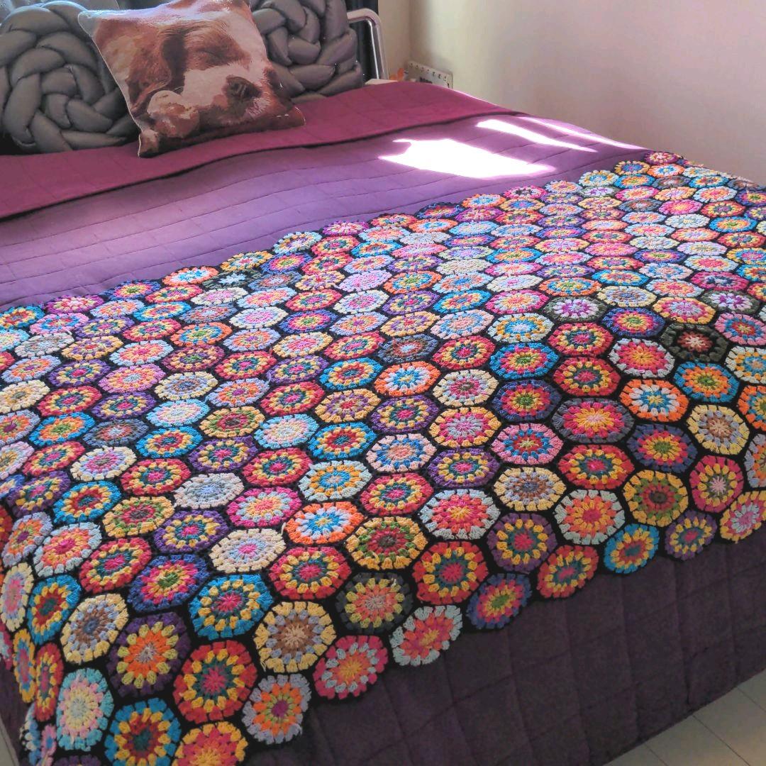 クロシェかぎ針編み　特大ハンドメイドカバー