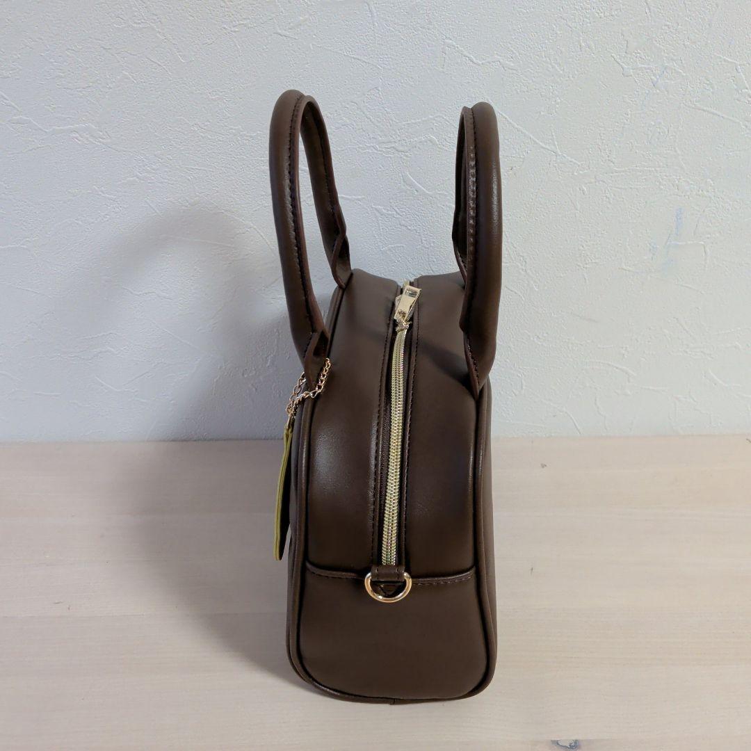 ポムポムプリン 30周年 ブラウンボストンバッグ 中型