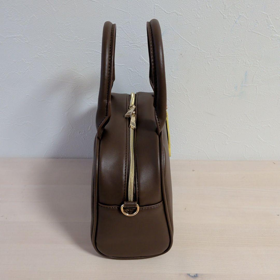 ポムポムプリン 30周年 ブラウンボストンバッグ 中型