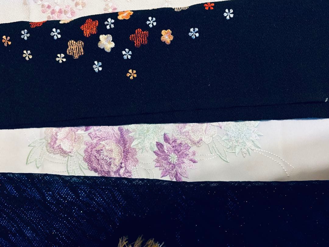 和装小物17点セット　刺繍半衿、帯揚げ、帯締め