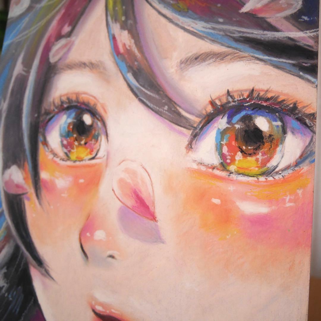 永遠(とわ)の花/原画(オイルパステル画)