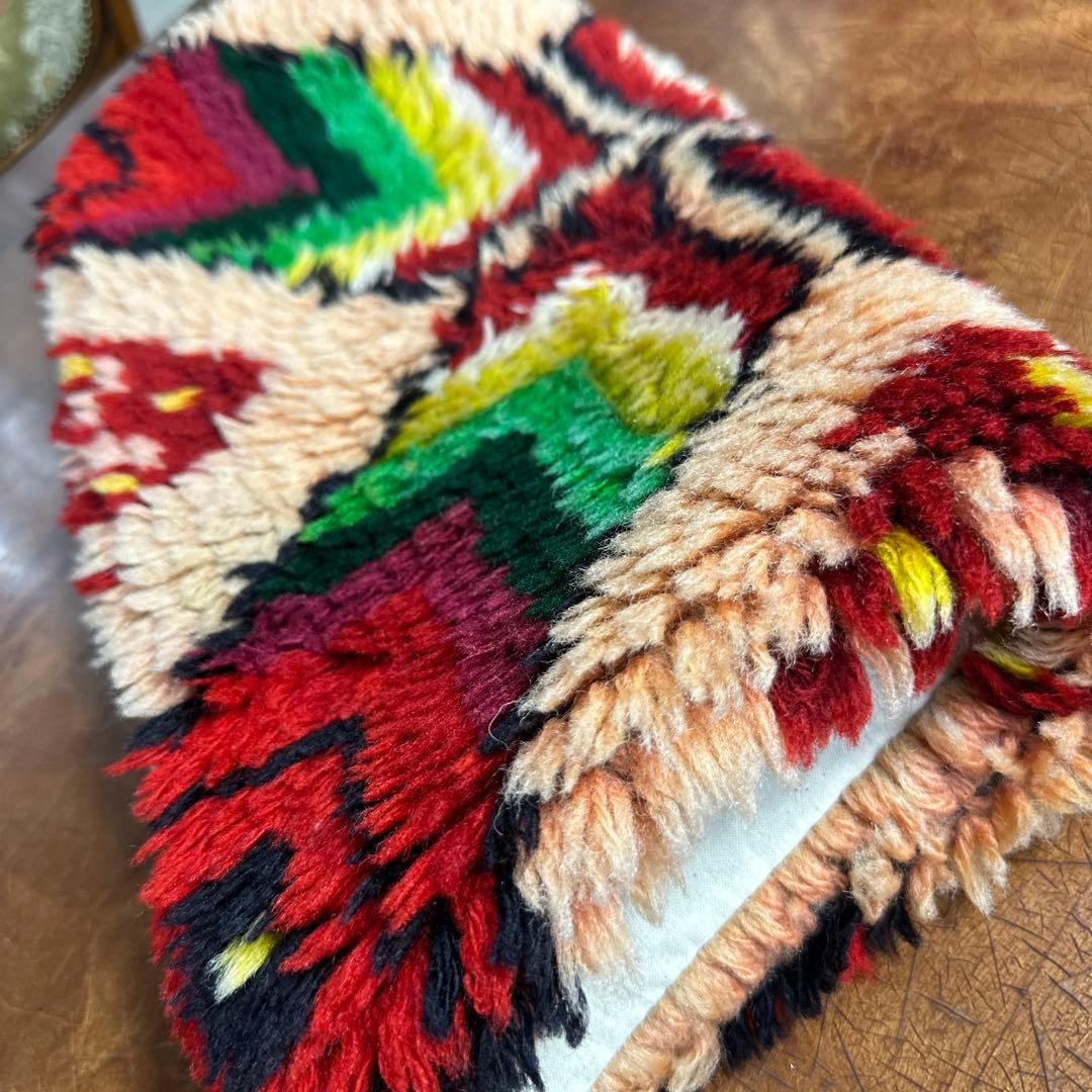 クッションカバーモロッコ絨毯40cmx40cm ふわふわウール