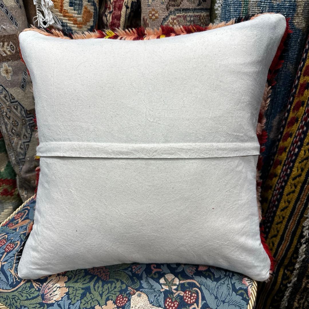 クッションカバーモロッコ絨毯40cmx40cm ふわふわウール