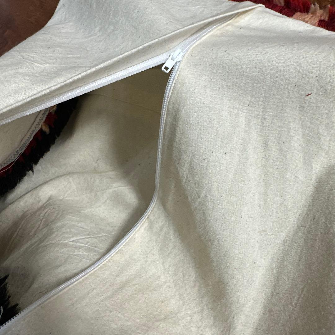 クッションカバーモロッコ絨毯40cmx40cm ふわふわウール