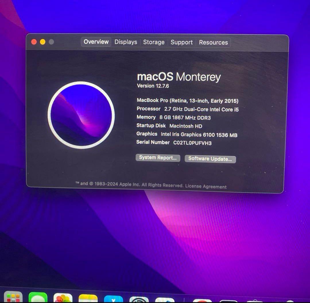 MacBook Pro early2015 13インチ