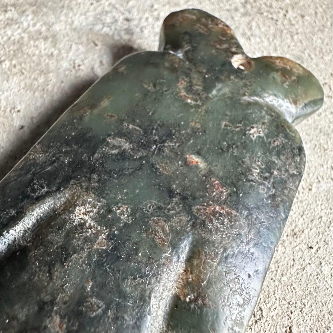 珍品　神官　遼西紅山文化　古玉細工彫　黒曜石　縁起物 　パワーストーン