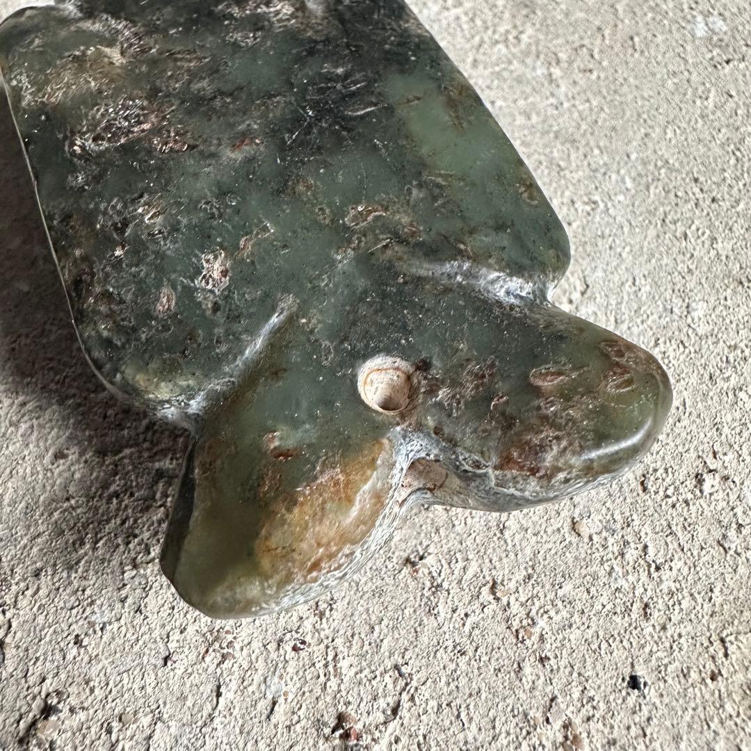 珍品　神官　遼西紅山文化　古玉細工彫　黒曜石　縁起物 　パワーストーン