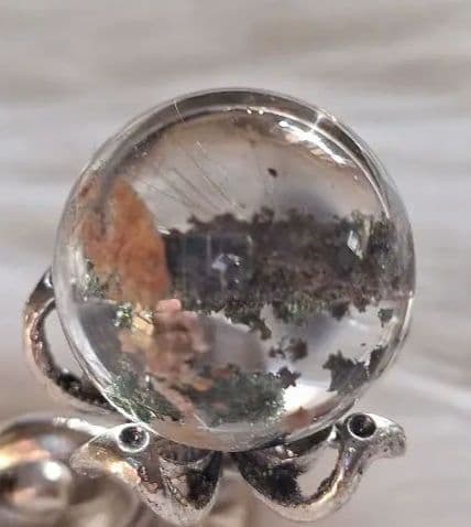 ★天然石★最強金運ガーデンルチルスフィア(台座付き)