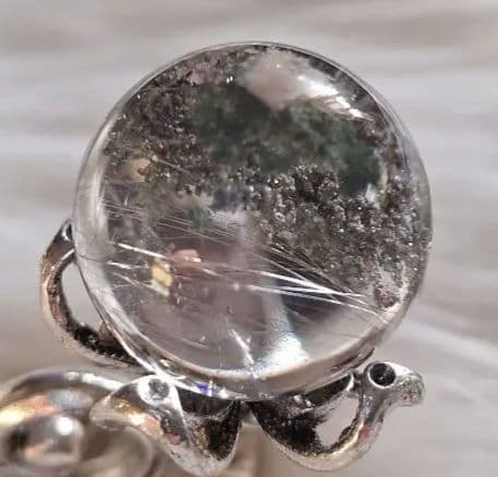 ★天然石★最強金運ガーデンルチルスフィア(台座付き)