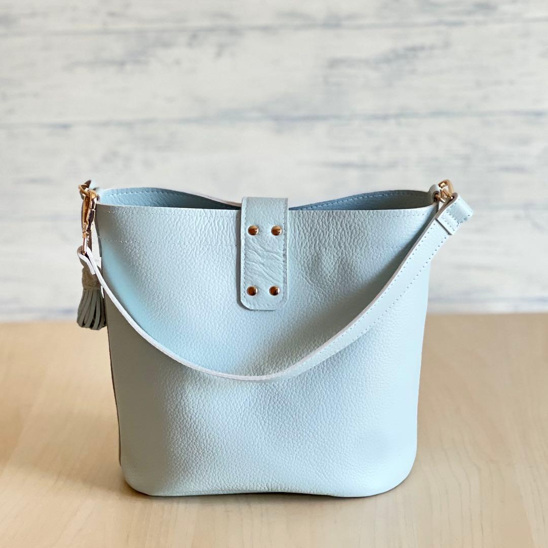 smile flower ワンショルダー本革バッグ　丸底　TB507-251