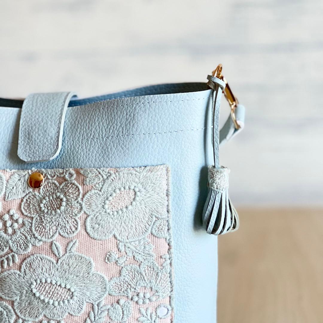 smile flower ワンショルダー本革バッグ　丸底　TB507-251