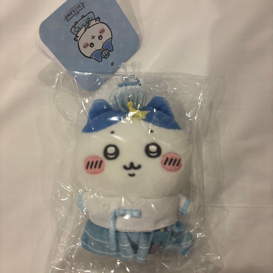 韓国限定 ちいかわショップ 韓服マスコット ぬいぐるみキーリング フレークシール
