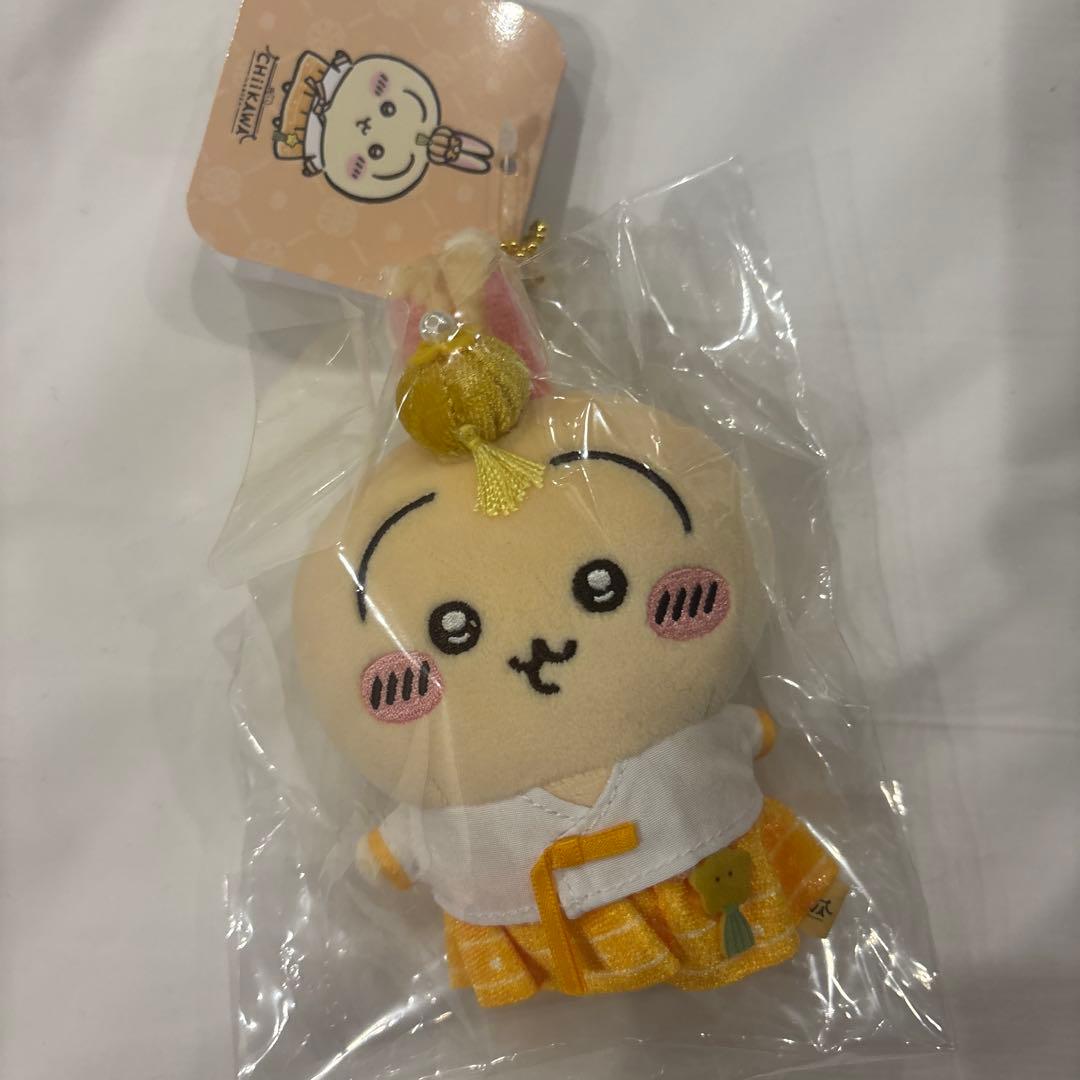 韓国限定 ちいかわショップ 韓服マスコット ぬいぐるみキーリング フレークシール