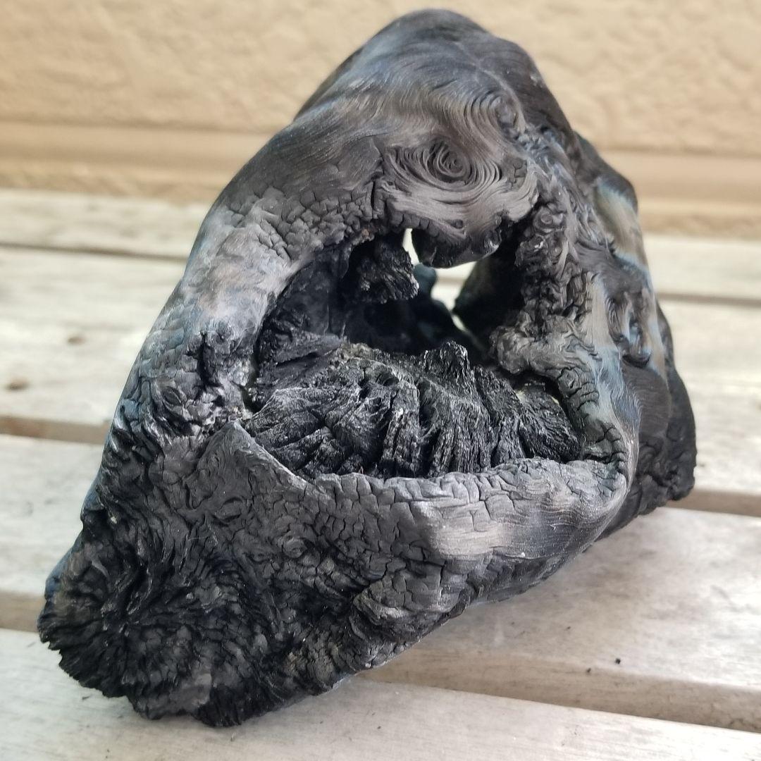 模様がキレイすぎる　紀州備長炭オブジェ　一点もの　希少