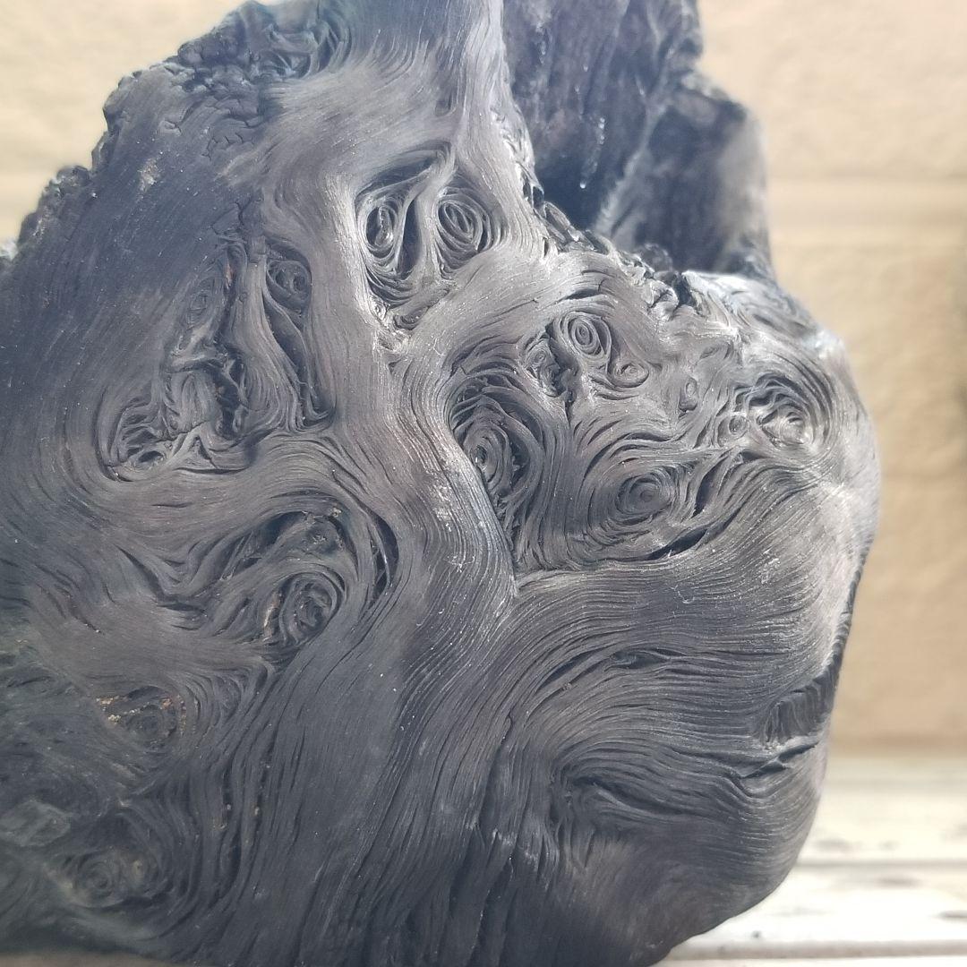 模様がキレイすぎる　紀州備長炭オブジェ　一点もの　希少