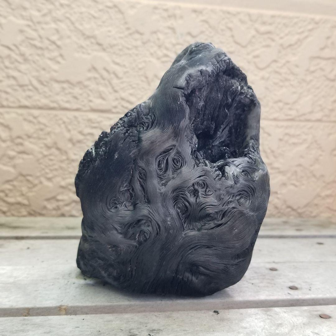 模様がキレイすぎる　紀州備長炭オブジェ　一点もの　希少