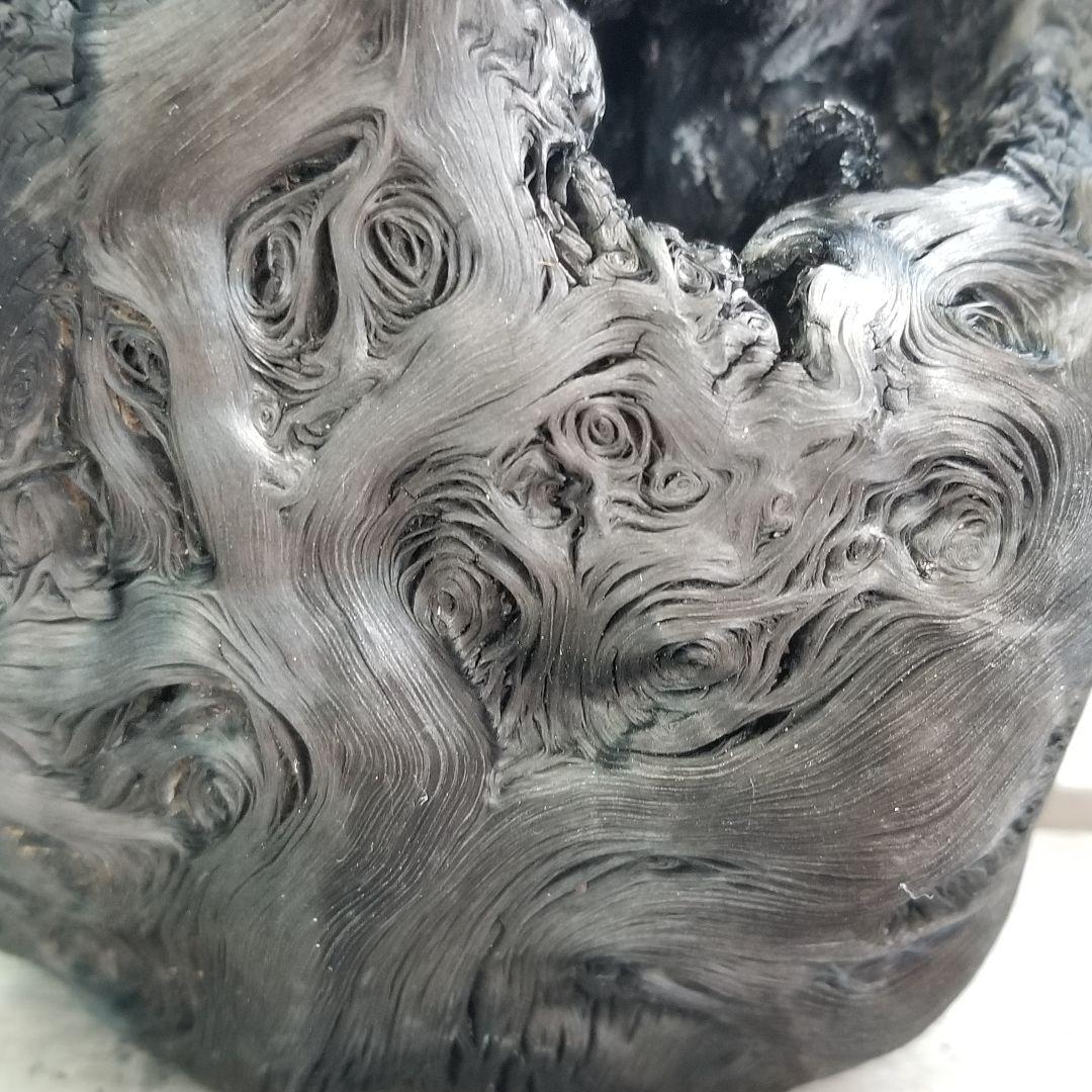 模様がキレイすぎる　紀州備長炭オブジェ　一点もの　希少