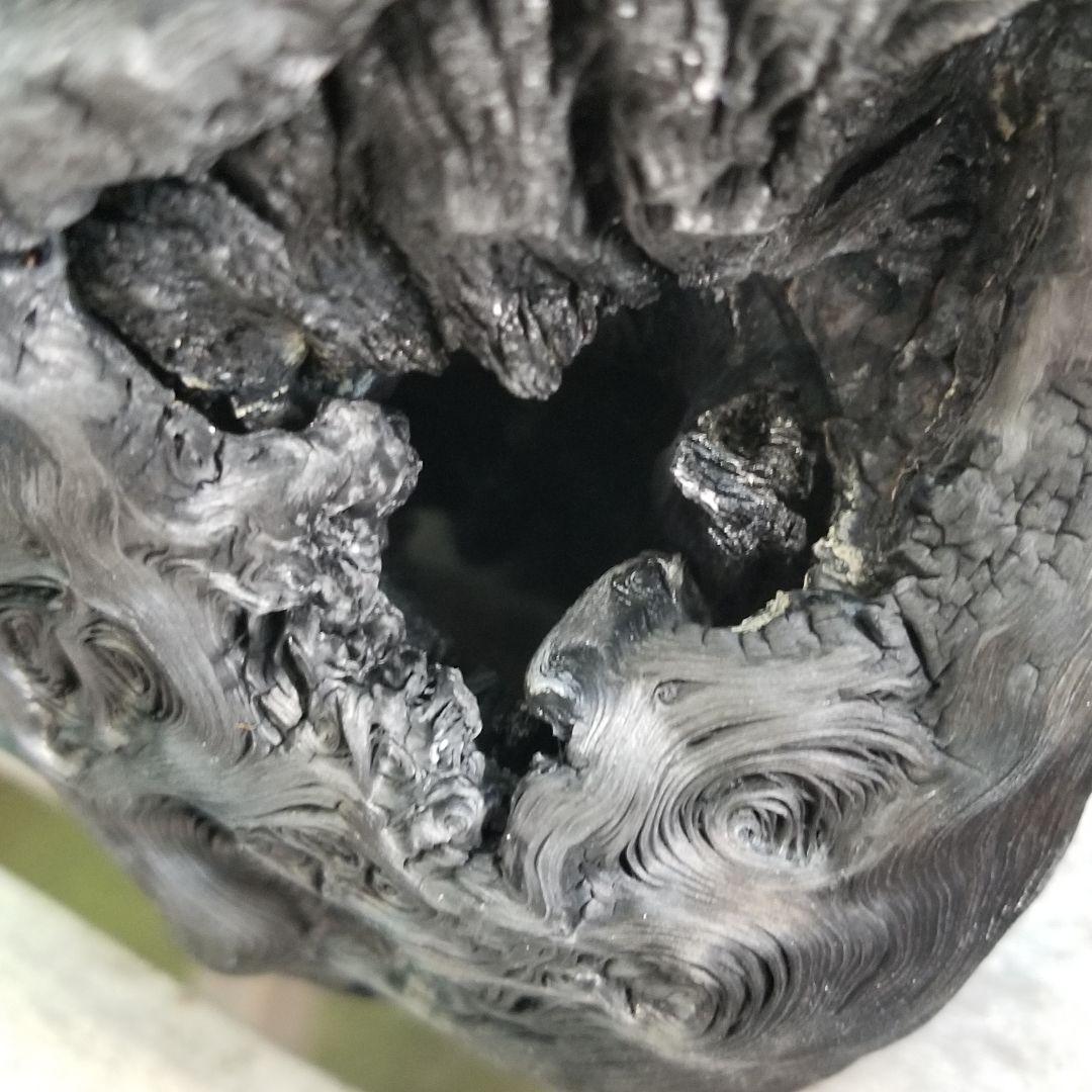 模様がキレイすぎる　紀州備長炭オブジェ　一点もの　希少