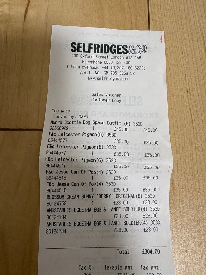 あ*り様 ロンドン限定_ジェリーキャット Leicester Pigeon（鳩）