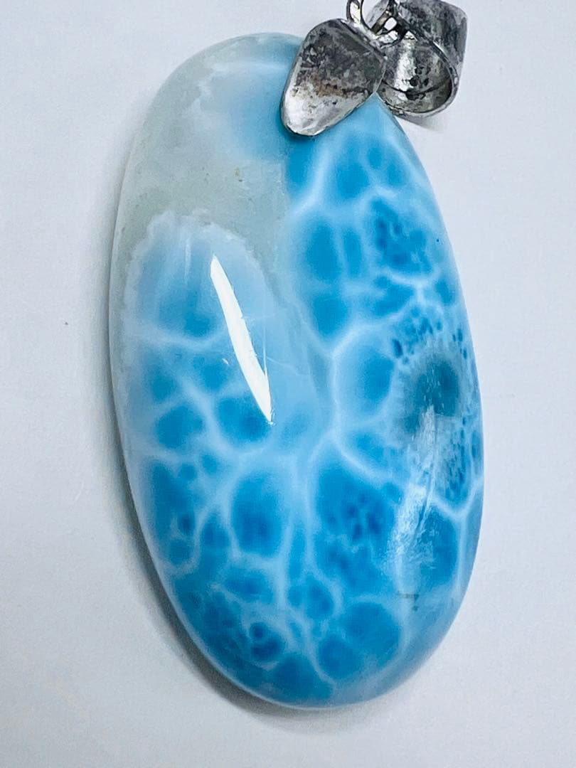 ラリマーペンダントトップ天然石パワーストーンシルバーアクセ