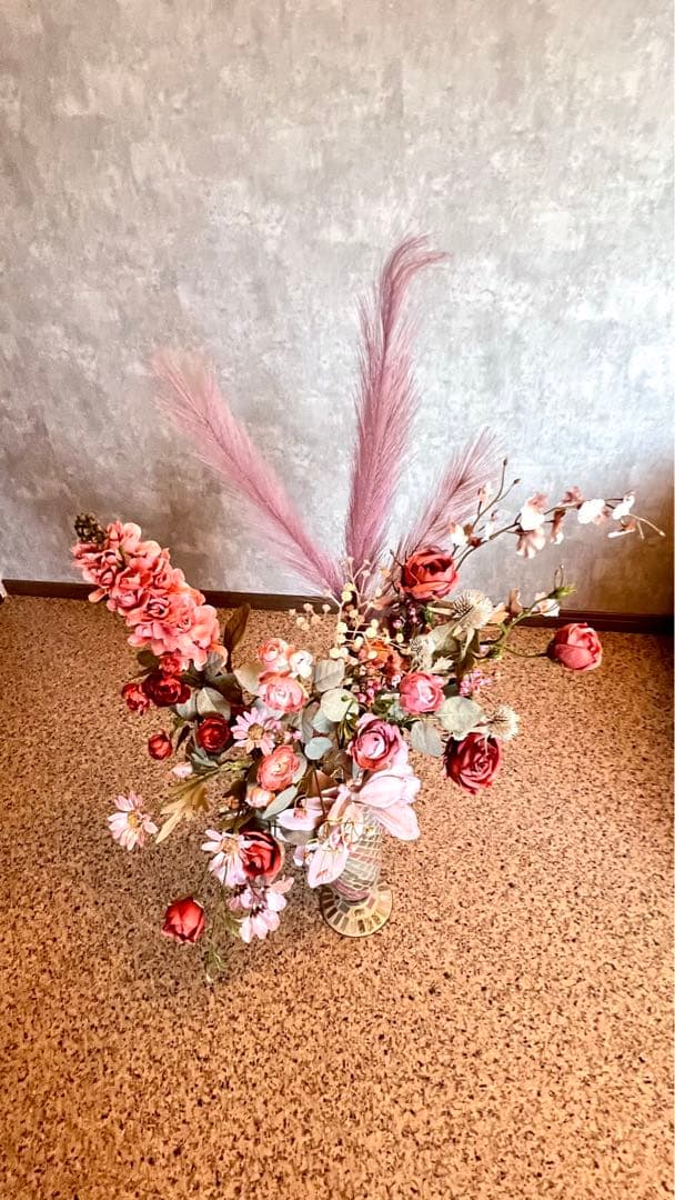 ダイソー¥200造花アレンジ。寄せ植えについて