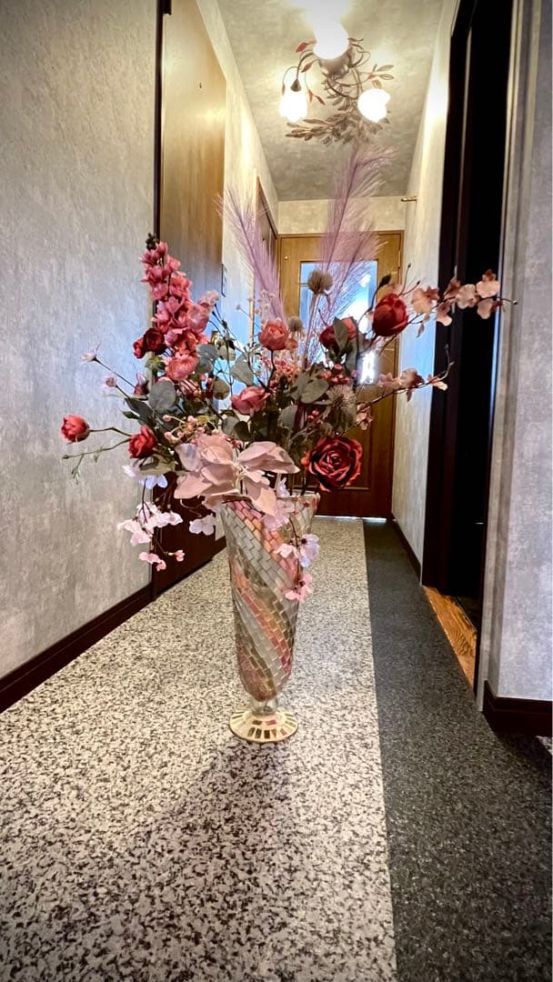 ダイソー¥200造花アレンジ。寄せ植えについて