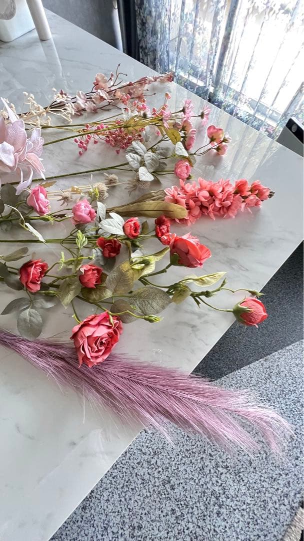 ダイソー¥200造花アレンジ。寄せ植えについて