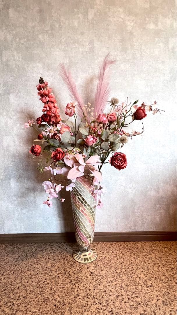 ダイソー¥200造花アレンジ。寄せ植えについて