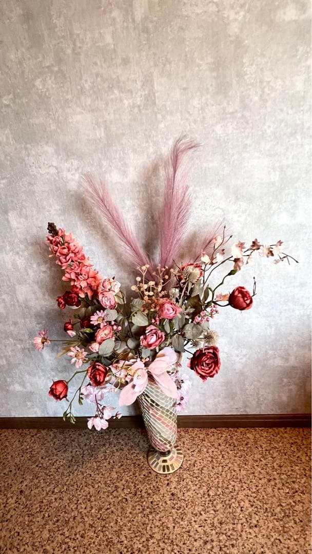 ダイソー¥200造花アレンジ。寄せ植えについて