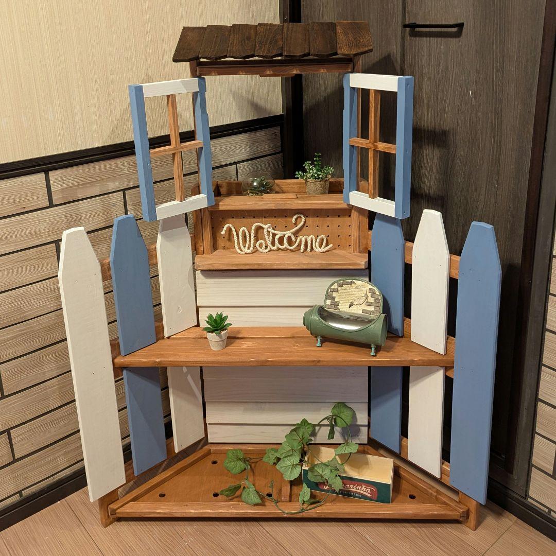 ガーデンフェンス風 多段ラック