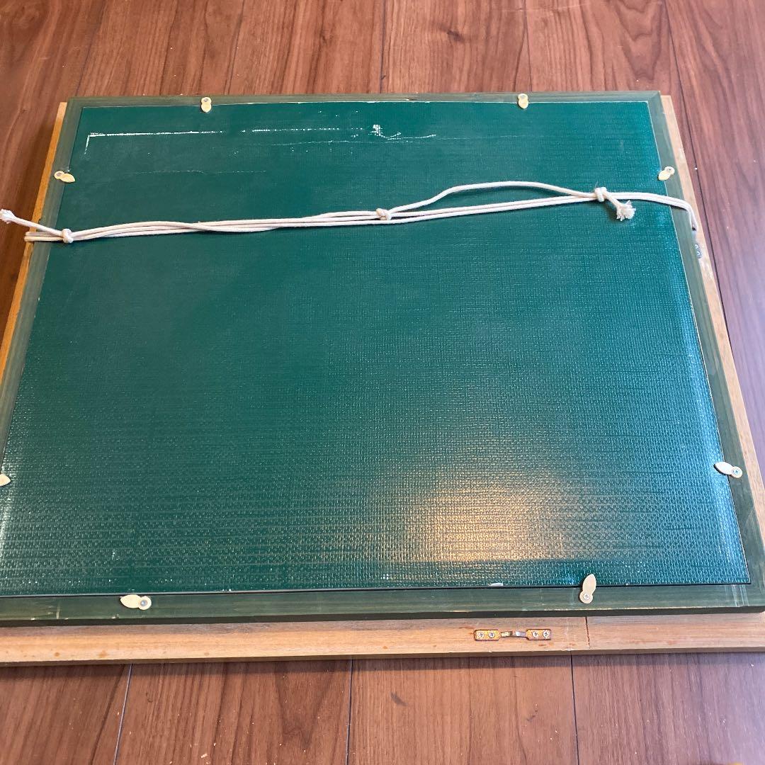 アンティーク木製大型額縁 F8 高級感あり表面ガラスあり 油絵込み　B3