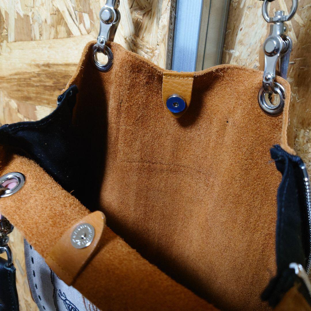 EMBRACE　エンブレイス 手刺繍 シリーズ レザー トートバッグ　猫