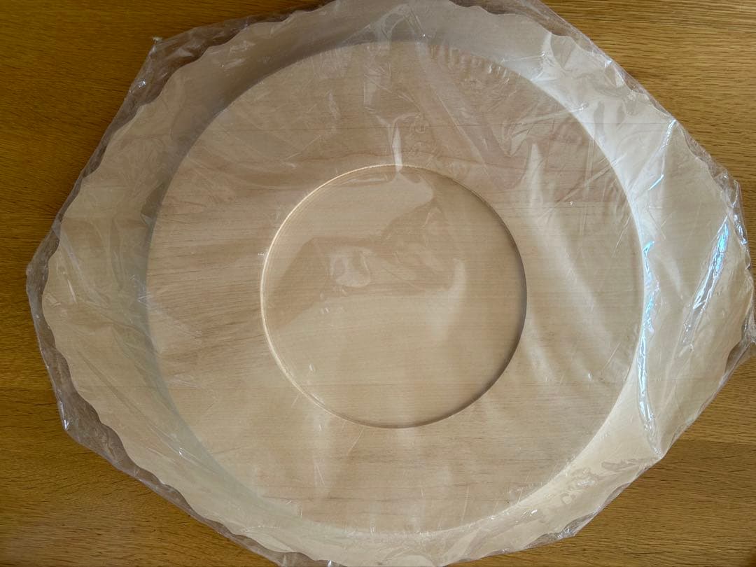 トールペイント　白木　スカラップビート　オーバル大