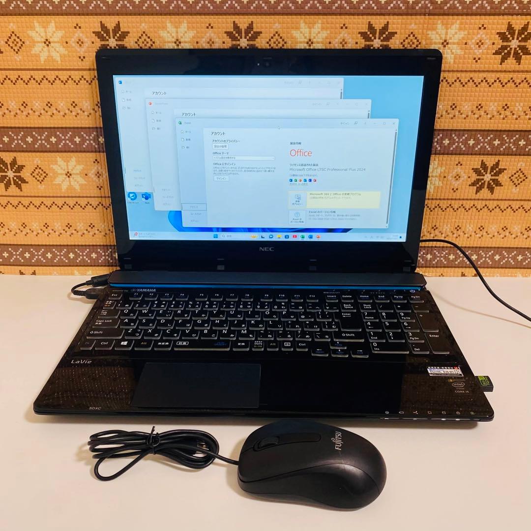 Y956 NECノートパソコン i5メモリ8G高速Windows11オフィス付き