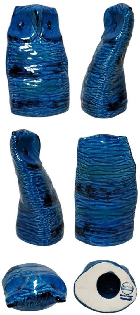 ビトッシ ふくろう 置物 リミニブルー インテリア オブジェ イタリア