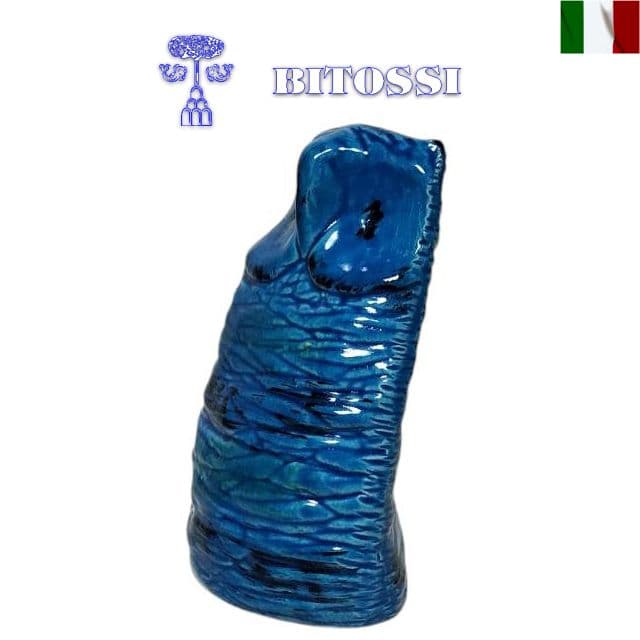 ビトッシ ふくろう 置物 リミニブルー インテリア オブジェ イタリア