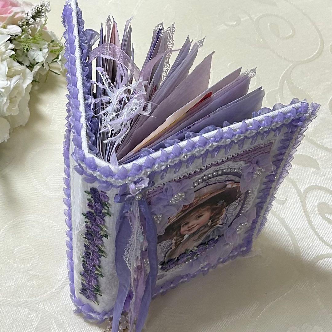 薔薇とレースのジャンクジャーナル・雑記帳　トレペ仕様　ライラック